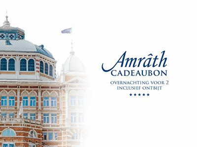 Cadeaubon van Amrâth Hôtels voor een overnachting in onze 5-sterren hotels, ideaal als hotelcadeaubon, cadeaukaart of hotel giftcard.